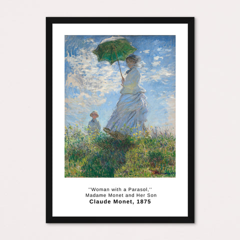 Claude Monet Woman with a Parasol Framed Print