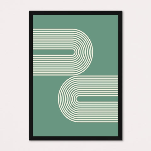 Green Arches Framed Print