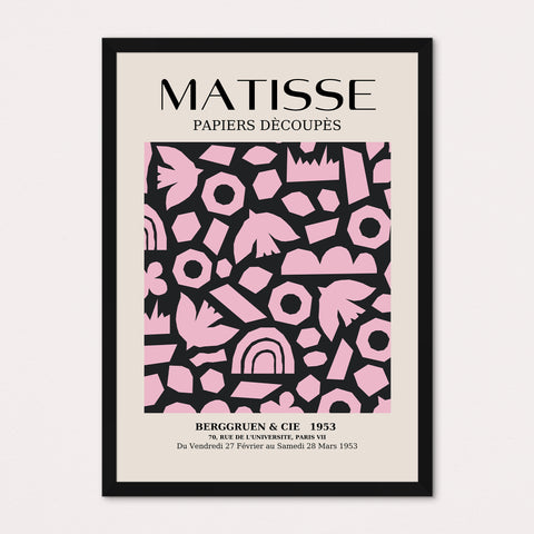 Matisse Papiers Decoupes Black and Pink Cut Outs Framed Print