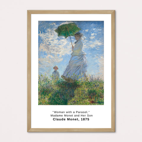 Claude Monet Woman with a Parasol Framed Print