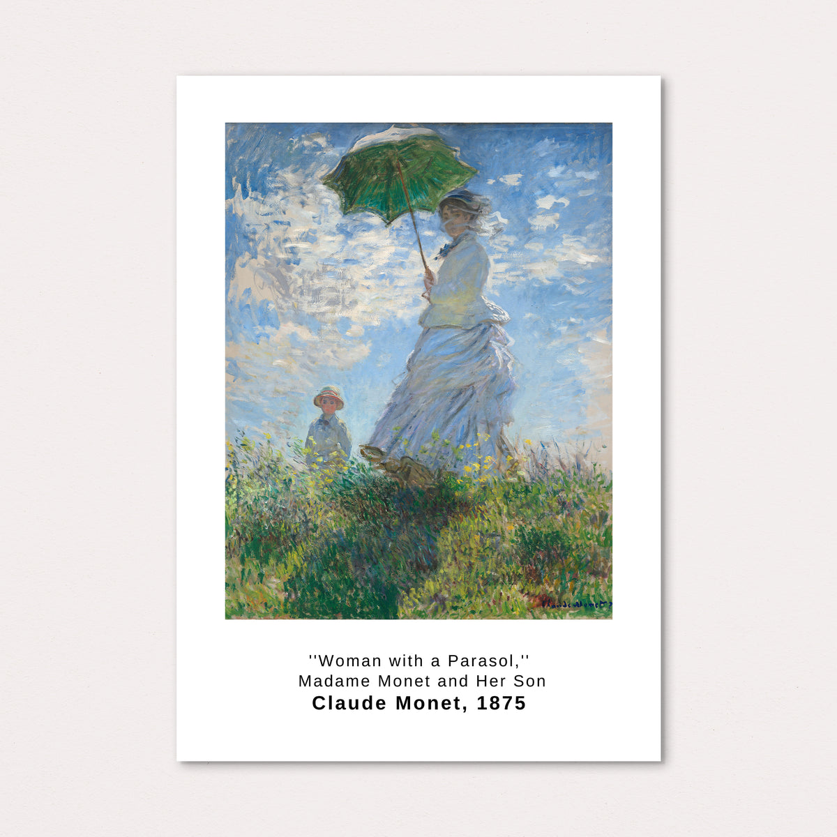 Claude Monet Woman with a Parasol Framed Print