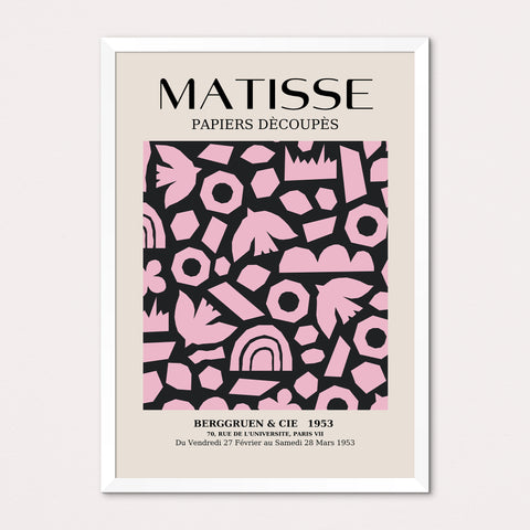 Matisse Papiers Decoupes Black and Pink Cut Outs Framed Print