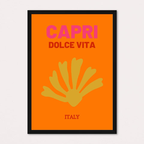 Capri Dolce Vita Italy Travel Poster Framed Print - Inspired Walls