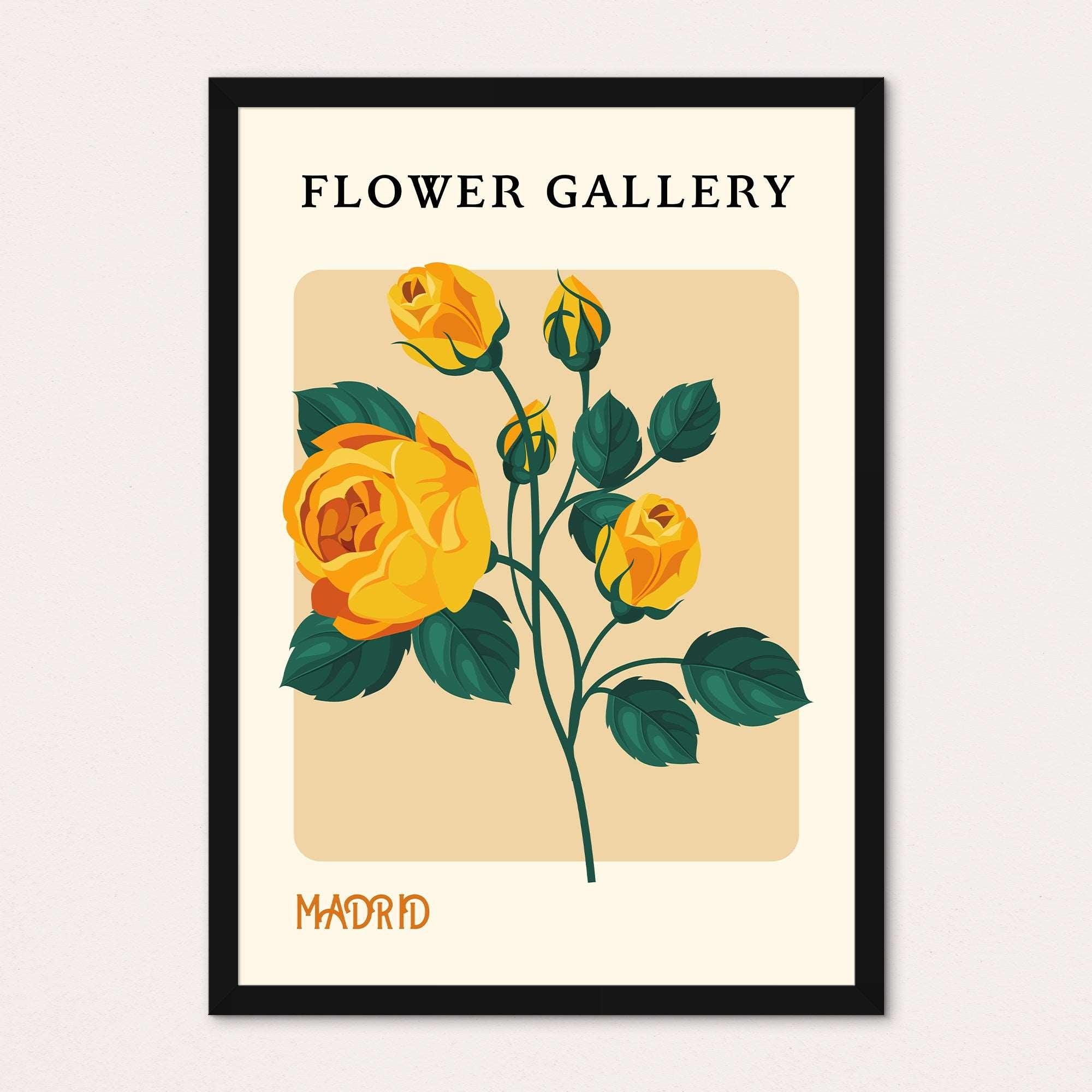 Flower Gallery Madrid Framed Print