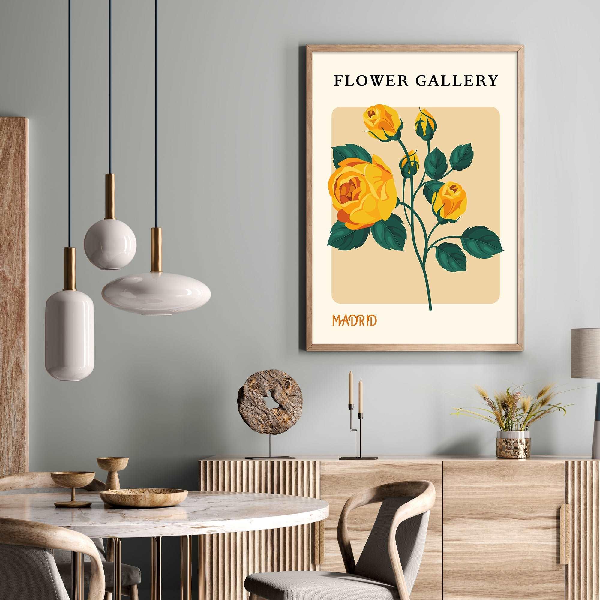 Flower Gallery Madrid Framed Print