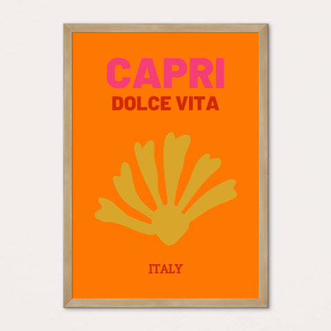 Capri Dolce Vita Italy Travel Poster Framed Print - Inspired Walls