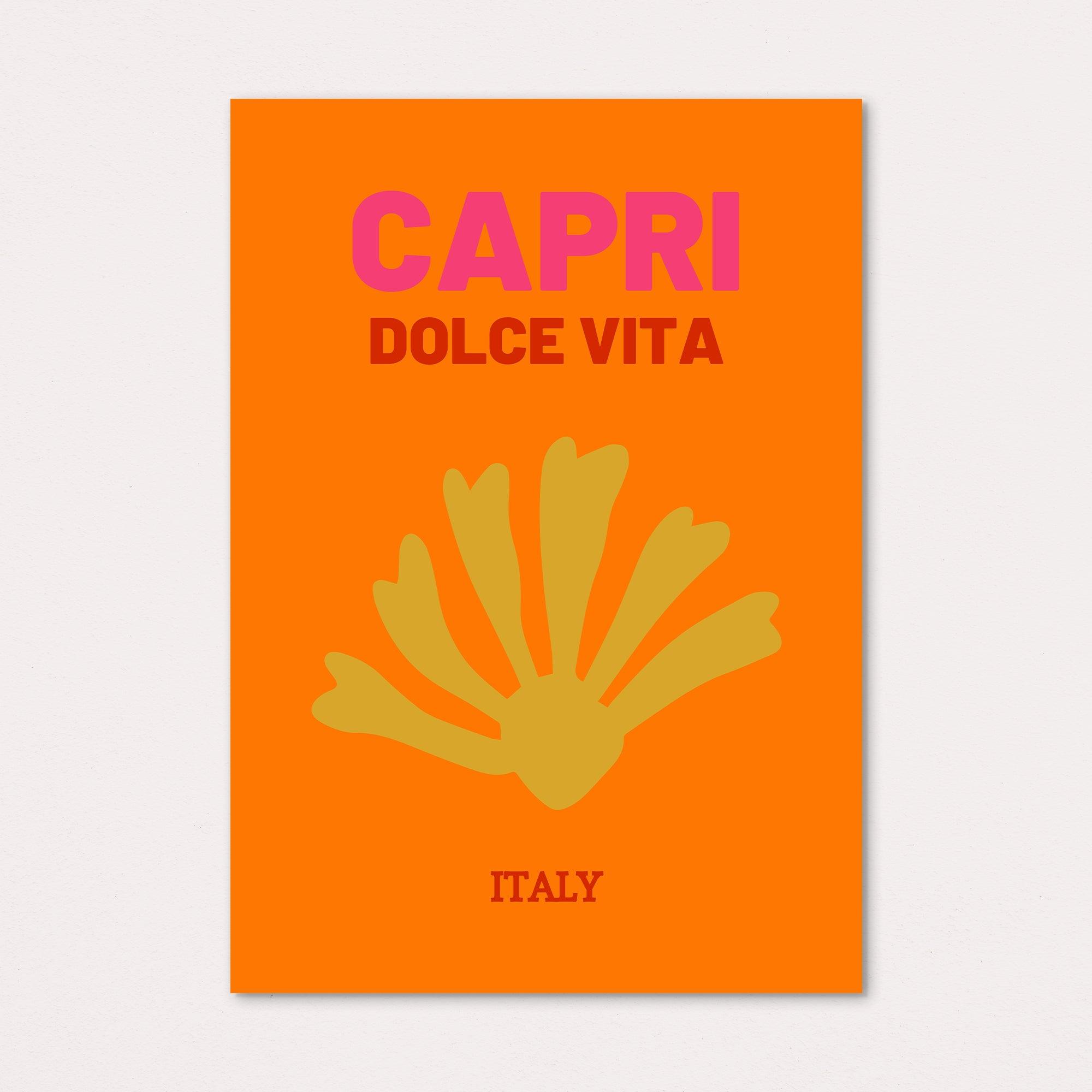 Capri Dolce Vita Italy Travel Poster Framed Print - Inspired Walls