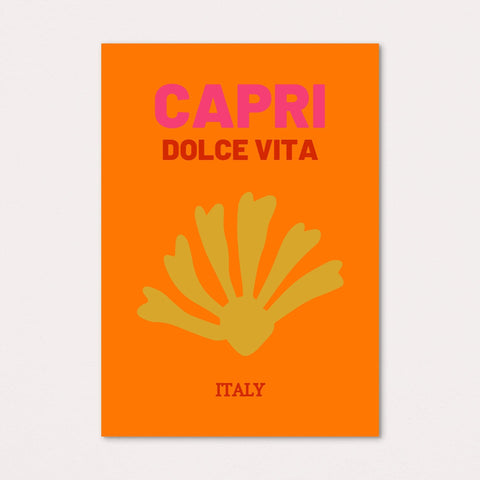 Capri Dolce Vita Italy Travel Poster Framed Print - Inspired Walls