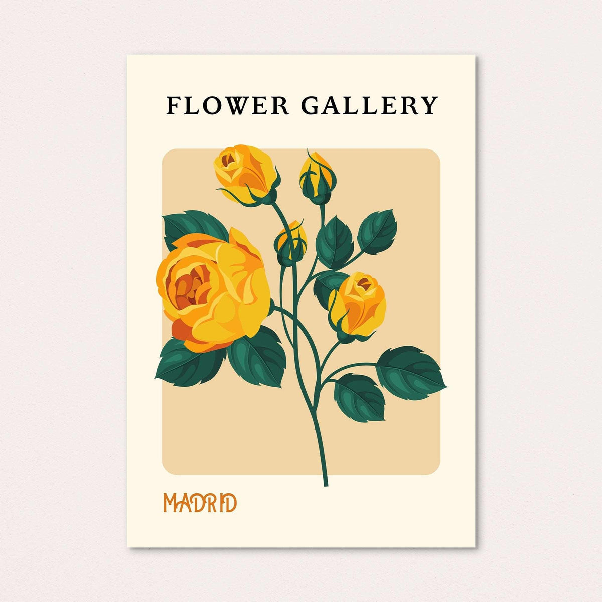 Flower Gallery Madrid Framed Print