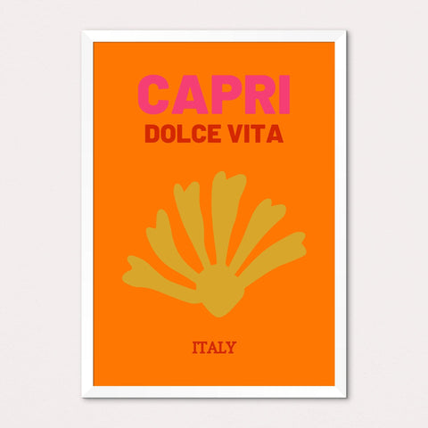 Capri Dolce Vita Italy Travel Poster Framed Print - Inspired Walls